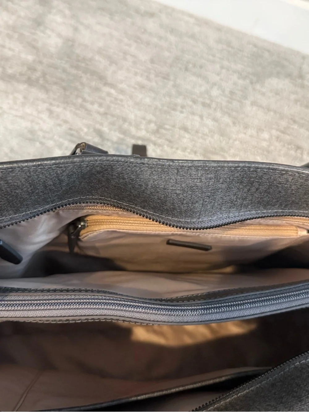 Tumi Sinclair Valerie Business Tote- gray coated canvas